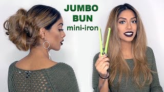 Jumbo Bun with a Mini Flat Iron Boxycharm Luxe x PYT  HAIR TUTORIAL  ARIBA PERVAIZ [upl. by Ideih]