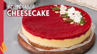 TAM ÖLÇÜLÜ 👌🏻 Kolay Frambuazlı Cheesecake Tarifi 🍰 [upl. by Rosdniw946]