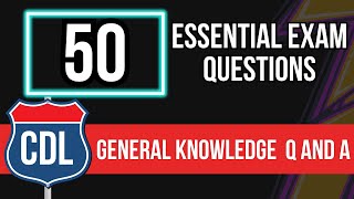 CDL General Knowledge Exam Questions and Answers 2024 DMV Permit Test Study Guide [upl. by Knobloch185]