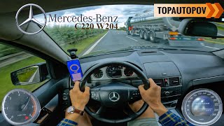 MercedesBenz CClass 220 W204 125kW 92 4K60 TEST DRIVE POV – Acceleration Drifting amp Sound [upl. by Valora]