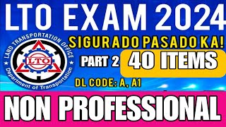 NON PROFESSIONAL LTO EXAM REVIEWER 2024 TAGALOG VERSION PART 2 [upl. by Toshiko]