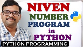 NIVEN  HARSHAD NUMBER PROGRAM IN PYTHON PROGRAMMING  PYTHON PROGRAMMING [upl. by Sairahcaz887]