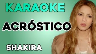 Shakira  Acróstico KARAOKE [upl. by Nalid]