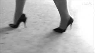 The Sound Of High Heels 11  Black Stilettos Walking [upl. by Flemming]