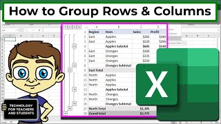 Grouping Rows and Columns in Excel [upl. by Nahtnhoj623]