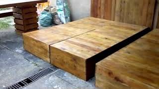 Cama box de Pallet com gavetas [upl. by Elyad23]