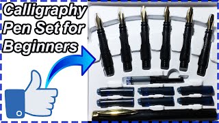 Best calligraphy pen set for beginners  Simple calligraphy pen  Calligraphy handwriting [upl. by Etteniotnna]