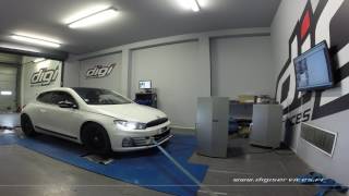 VW Scirocco 20 tdi 184cv Reprogrammation Moteur  227cv Digiservices Paris 77 Dyno [upl. by Mohorva796]