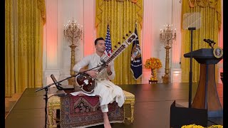 Rishab Rikhiram Sharma Live at The White House  Biden Diwali Celebration  Sitar for Mental Health [upl. by Anerhs]