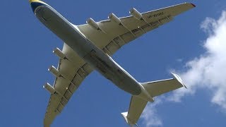 ANTONOV 225 landing  Take off at LEJ  biggest plane of the world [upl. by Jarl]