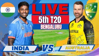 🔴 Live India vs Australia 5th T20 Match Score amp commentary  Live Cricket Match Today IND vs AUS [upl. by Sivam]