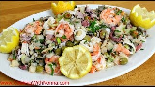 Seven Fishes Seafood Salad  Rossellas Cooking with Nonna [upl. by Halsy181]