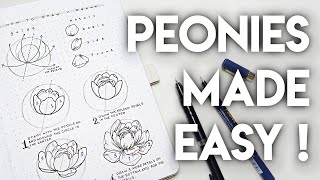 How To Draw Peonies Like A Boss ✨ [upl. by Zita]