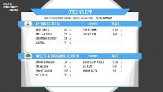 Orsett amp Thurrock CC 1st XI v Epping CC 1st XI [upl. by Capon]