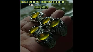 Cincin asli batu idocrase bio solar dan lumut aceh [upl. by Reinnej]