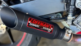 Coffman’s Shorty Exhaust tip on a 2022 Honda CBR500R  installation video [upl. by Ressler215]