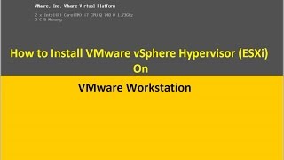 How To Install and Configure VMware ESXi on VMware Workstation  vSphere [upl. by Steere102]