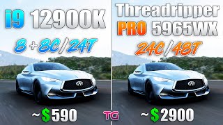 Threadripper PRO 5965WX vs Core i9 12900K  Test in 10 Games [upl. by Ayaladnot]