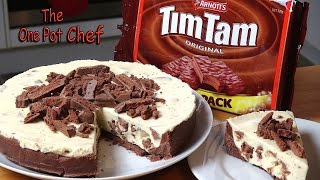 No Bake Tim Tam Cheesecake  One Pot Chef [upl. by Sheela]