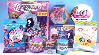 Hairdorables DOLLS Series 2 PETS LOL Surprise Glitter Disney TSUM TOYS Unboxing FUN [upl. by Aimac246]