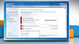 Configure Windows Firewall settings on a Windows® 7 PC [upl. by Aicel221]