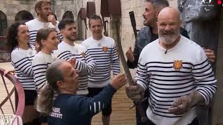 Philippe Etchebest récupère la clé dans lépreuve Vikings de fort boyard plie la clé et lépée [upl. by Dlanger]