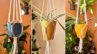 DIY Macrame Air Plant Hanger NEW Pattern [upl. by Nuawd]