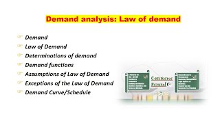 Demand analysis Law of demand Demand function amp Curve Assumptions amp Exceptions of Law of Demand [upl. by Ailisab]