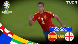 ¡RODRI empata con un GOLAZO  España 11 Georgia  UEFA EURO 2024  8vos  TUDN [upl. by Ayatnahs]