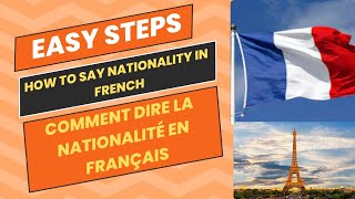 How to say the nationality in french Comment dire la nationalité en français smartlearning [upl. by Anihta]