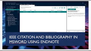 how to insert IEEE citation and bibliography in msword using endnote IEEE references short shorts [upl. by Bernita39]