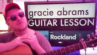 How To Play Rockland  Gracie Abrams Guitar tutorial Beginner lesson [upl. by Fasa]