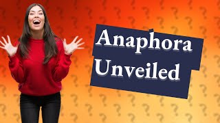 What is the anaphora in exposure [upl. by York]