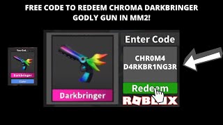 REDEEM THIS FREE CODE TO UNLOCK CHROMA DAKRBRINGER GODLY GUN IN ROBLOX MM2 [upl. by Oicangi391]