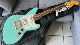 1997 Fender JagStang w500K GunStreet HarnesslSeymour Duncan PUGig Bag  Sonic Blue [upl. by Anirav]