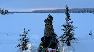 Remote Alaska ride to break trail to the cabin alaska cabin wilderness winter skidoo swt [upl. by Diarmit]