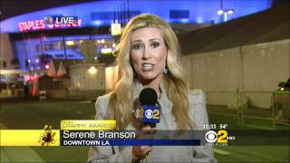 serene branson reporting live HD QUALITY after the grammys 2011 CBS2 LA [upl. by Annohsat]