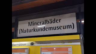 Stadtbahn Stuttgart  Ansage Mineralbäder Naturkundemuseum U14 [upl. by Pliske]