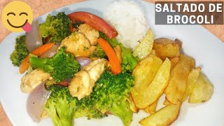 SALTADO DE BRÓCOLI CON POLLO Delícioso 😋 y Nutritivo Receta Peruana🇵🇪 [upl. by Sammer781]