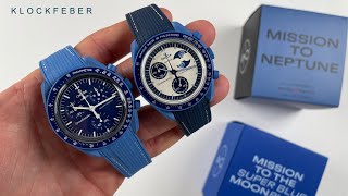 Swatch MoonSwatch Showdown Mission to Neptune vs Super Blue Moonphase  Ultimate Comparison [upl. by Goldfinch]