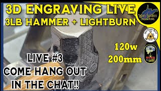 LIVE  3lb steel hammer 3D engraving  PART 3 [upl. by Wey483]