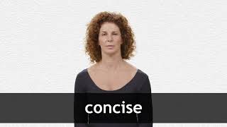 How to pronounce CONCISE in American English [upl. by Olly93]