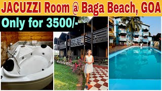 GOA’S budget hotel with JACUZZI  Baga beach resort  Couple friendly stay in north Goa ​⁠ [upl. by Evers]