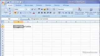 Saisir du texte sur deux lignes avec Excel [upl. by Farlay821]