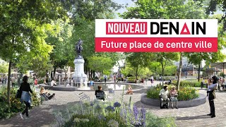 Projection 3D de la future place de centre ville de Denain [upl. by Atoel]