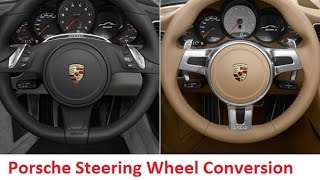 Porsche Multifunction Steering Wheel to SportDesign Conversion [upl. by Leacim]