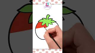 Impariamo a disegnare il pomodoro shorts kidsdrawing chikiartitalian [upl. by Emilie834]