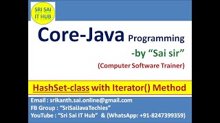 214 HashSet class with Iterator Method  Java Collections Framework  Collection Set interface [upl. by Eibo]