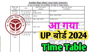 आ गया यूपी बोर्ड 2024 TimeTable High School and Intermediate class 10th and 12th time table [upl. by Dhumma]