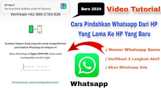 TERBARU 2024 CARA PINDAHKAN WHATSAPP DARI HP LAMA KE HP YANG BARU [upl. by Ennaej]